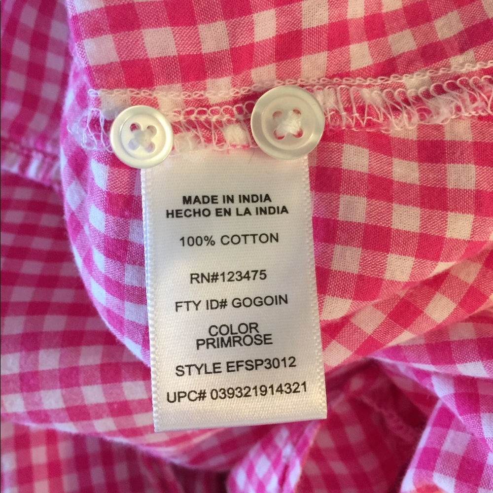 Ellen Tracy Pink Gingham Button Down - image 6